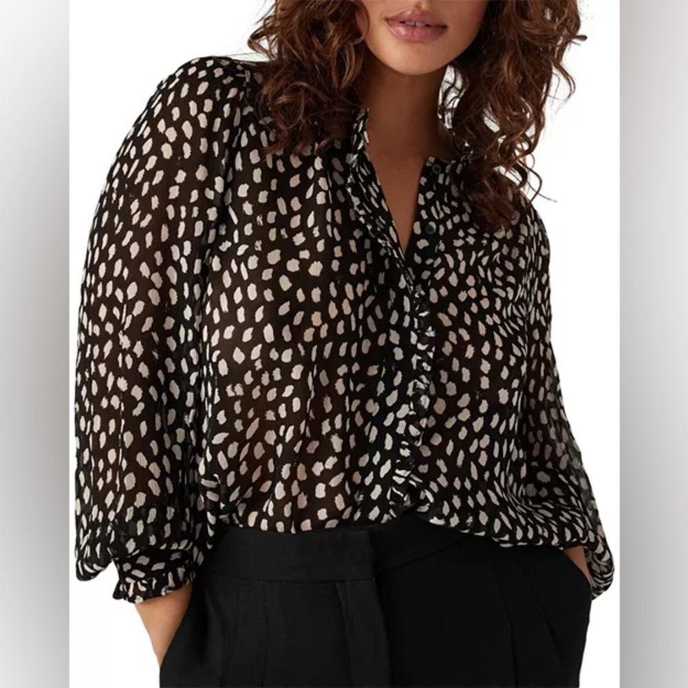 ba&sh
Bingo Ruffled Trim Blouse